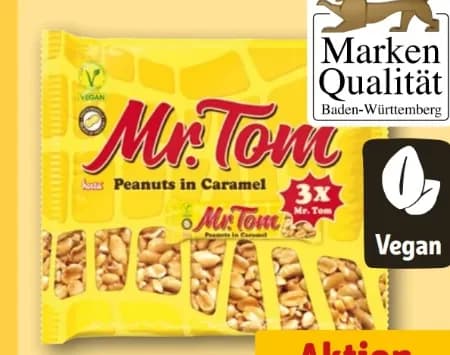 Peanuts Riegel vegan