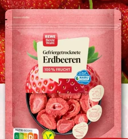 Erdbeeren gefriegetrocknet vegan