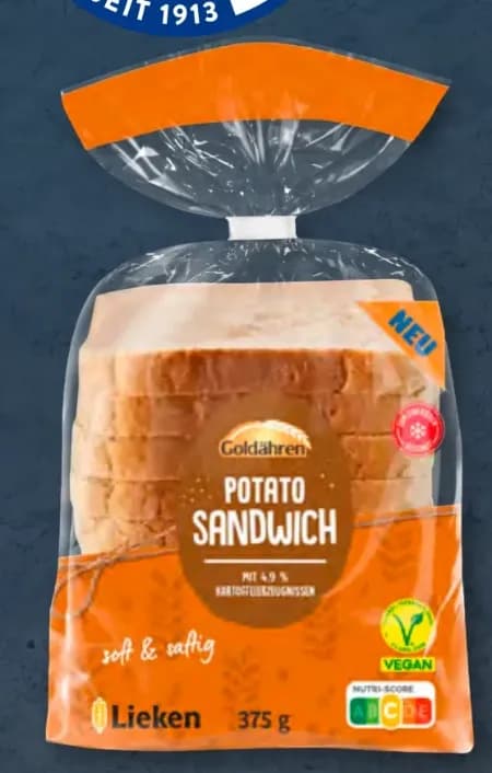 Potato Sandwich vegan