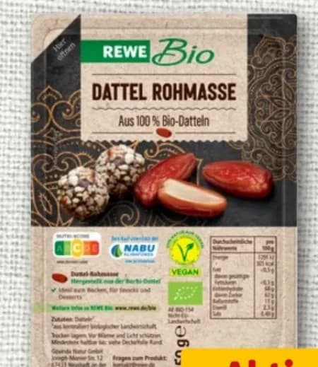 Bio Dattel Rohmasse vegan