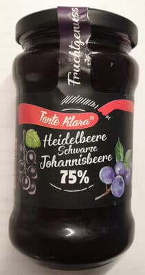 Fruchtgenuss Heidelbeere, Schwarze Johannisbeere, 75%