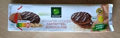 Bio-Hafer Cookies Zartbitter-Schokolade