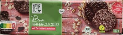 Bio Hafercookies mit Zartbitterschokolade