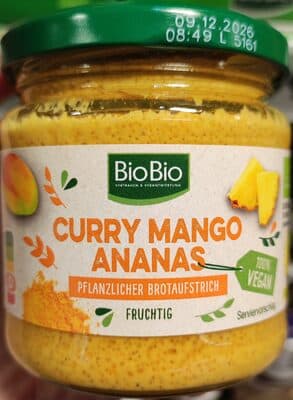 Brotaufstrich Curry Mango Ananas