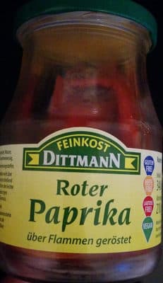 Roter Paprika (über Flammen geröstet)
