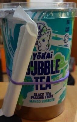 Bubble Tea - Black Tea Passion Fruit & Mango Bubbles