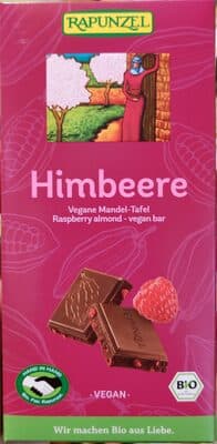 Himbeere, vegane Schokolade