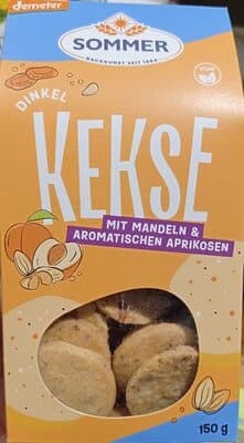 Dinkel Kekse mit Mandeln und Aprikosen