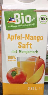 Apfel-Mango Saft mit Mangomark