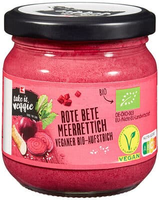 K-take it veggie Bio Brotaufstrich Rote Beete Meerettich
