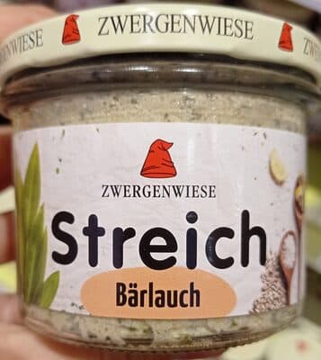 Zwergenwiese Streich Bärlauch Veganer Bio Brotaufstrich aus Sonnenblumenkernen und Bärlauch