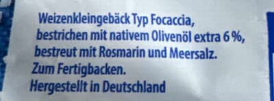 Focaccia Rosmarin & Meersalz