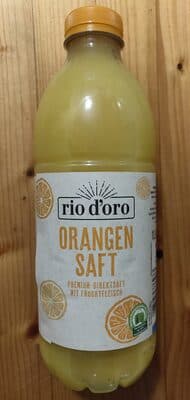 Orangen-Direktsaft mit Fruchtfleisch