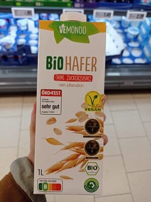 Vemondo Bio Hafer rein pflanzlich, ohne Zuckerzusatz