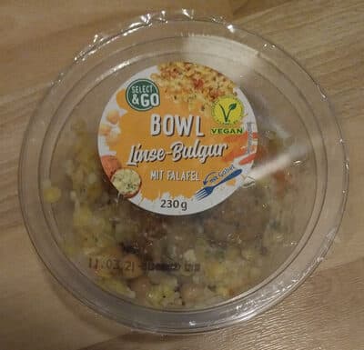 Bowl Linse Bulgur mit Falafel