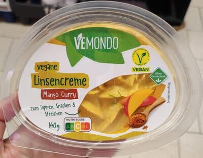 vegane Linsencreme Mango Curry