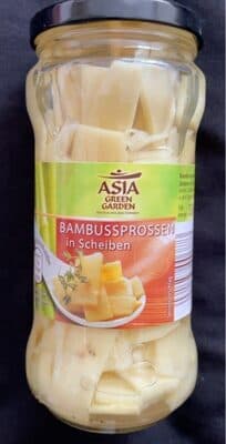 Bambussprossen in Scheiben
