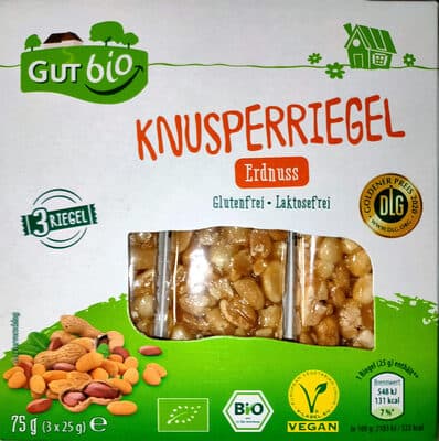 2x Bio-Knusperriegel - Erdnuss
