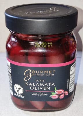 Kalamataoliven mit Stein
