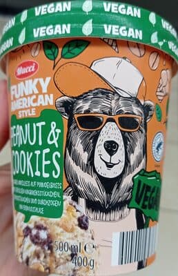 Funky American Ice Cream - Vegan Peanut & Cookies