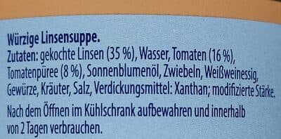 Griechische Suppe - Linse-Tomate