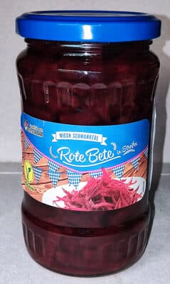 Rote Beete in Streifen
