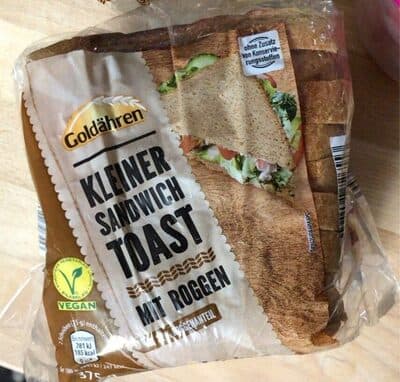 Kleiner Sandwichtoast mit Roggen