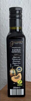 GOURMET FINEST CUISINE ÖL Steirisches Kürbiskernöl Ideal zum Würzen von Dressings, Suppen und Saucen 250-ml-Flasche 1l