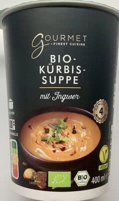 Bio-Kürbissuppe mit Ingwer