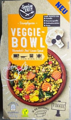 Veggie-Bowl - Blumenkohl-Reis-Linsen-Spinat
