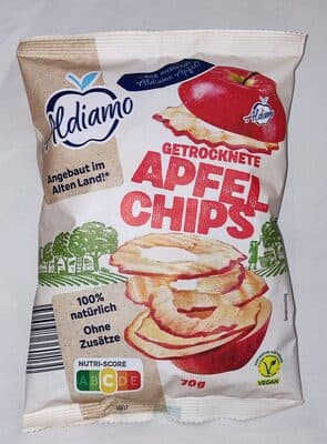 Getrocknete Apfelchips