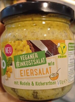 Veganer Eiersalat mit Nudeln & Kirchererbsen