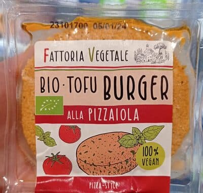 Tofu burger pizzaiola
