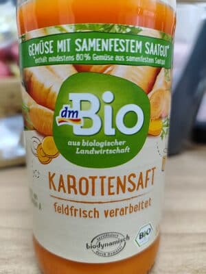 Karottensaft feldfrisch verarbeitet