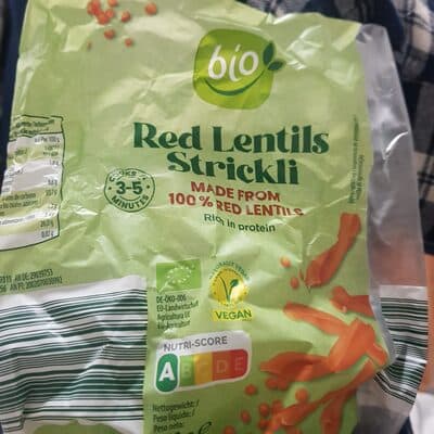 Rote Linsen Nudeln
