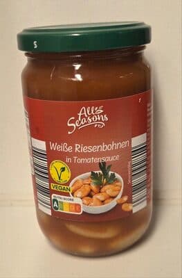 Weiße Riesenbohnen in Tomatensoße