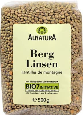 Berglinsen getrocknet
