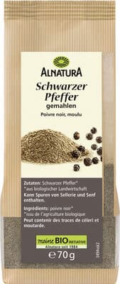 Schwarzer Pfeffer, gemahlen