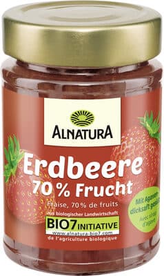 Alnatura Erdbeere 70% Frucht Bio Fruchtaufstrich mit Erdbeeren und Agavendicksaft
