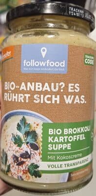 Followfood Brokkoli Kartoffel Suppe Bio Brokkoli Kartoffel Cremesuppe mit Kokoscreme