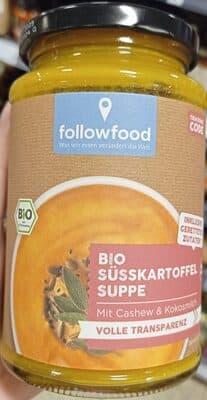 Süsskartoffel Suppe mit Cashew & Kokosmilch