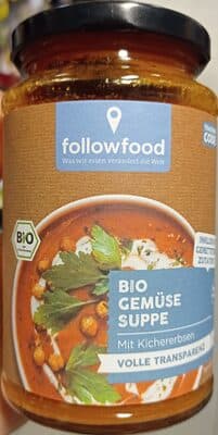 Followfood Gemüsesuppe mit Kichererbsen