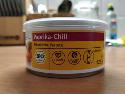 Pflanzliche Pastete Paprika-Chili