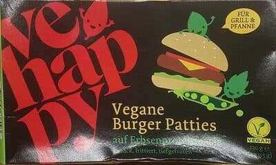 Vegane Burger Patties auf Erbsenprotein