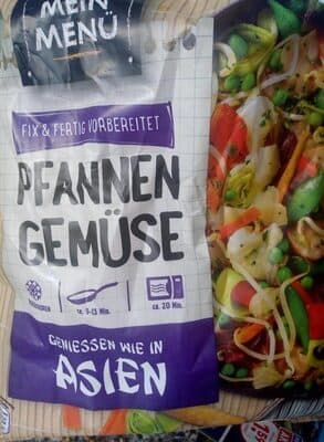 Pfannen Gemüse Asien