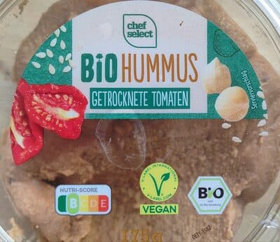 Bio hummus getrocknete tomaten