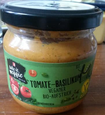 Tomate-Basilikum Veganer Bio-Aufstrich