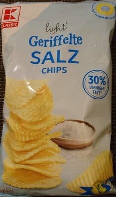 Light Geriffelte Salz Chips