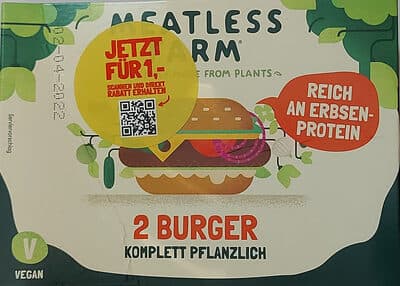 Pflanzliche Burger auf Basis von Erbsenprotein
