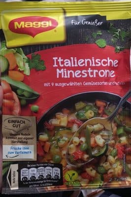 Italienische Minestrone, Mit Grünen Bohnen Und Nud.